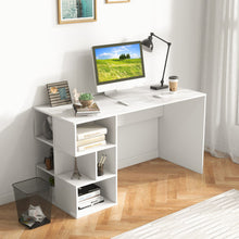Load image into Gallery viewer, Modern Computer Desk with 3 Tier Storage Shelves for Home Office-White
