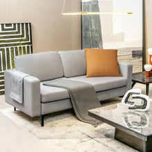 Load image into Gallery viewer, Modern Loveseat Sofa Couch with Side Storage Pocket-Light Gray
