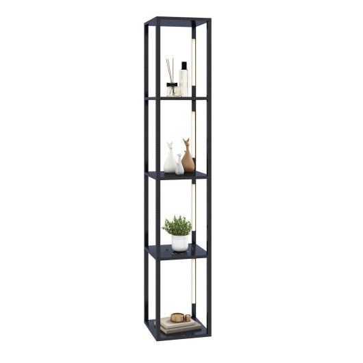 64 Inches Floor Lamp with 3-Level Dimmable LED Bulbs and Rotatable LED Poles-Black