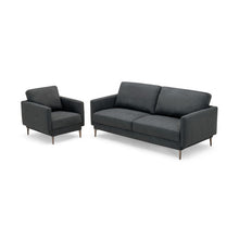 Load image into Gallery viewer, Modern Sofa Couch with Solid Metal Legs and Removable Backrest Cushion-Gray-Sofa Set
