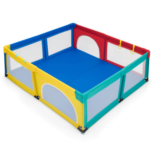 Large Infant Baby Playpen Safety Play Center Yard with 50 Ocean Balls-Color