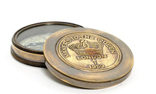 Load image into Gallery viewer, Makers to the Queen Compass w leather case
