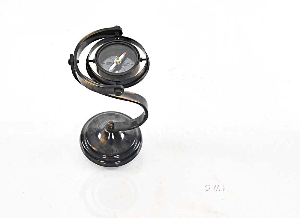Gimbaled Compass on brass stand