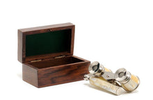Load image into Gallery viewer, Opera glasses w MOP in wood box
