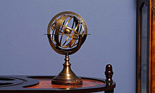Load image into Gallery viewer, Armillary Sphere on wood base

