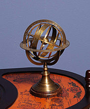Load image into Gallery viewer, Armillary Sphere on wood base

