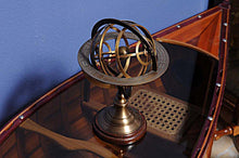 Load image into Gallery viewer, Armillary Sphere on wood base
