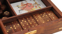 Load image into Gallery viewer, Wooden Game Set with Brass Goblet
