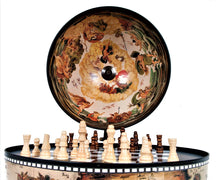 Load image into Gallery viewer, White Globe 13 inches with chess holder
