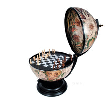 Load image into Gallery viewer, White Globe 13 inches with chess holder
