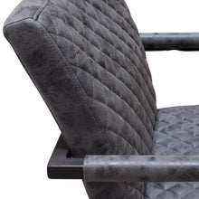 Load image into Gallery viewer, Nolan 2-Pack Dining Chairs in Charcoal Diamond Tufted Leatherette on Charcoal Powder Coat Frame by Diamond Sofa
