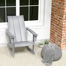 Load image into Gallery viewer, Adirondack Rocking Chair with Curved Back for Balcony-Gray
