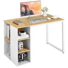 Load image into Gallery viewer, Computer Desk with 5 Side Shelves and Metal Frame
