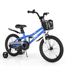 Load image into Gallery viewer, 18 Feet Kid&#39;s Bike with Removable Training Wheels-Navy
