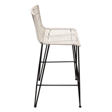 Load image into Gallery viewer, Olive 2-Pack Bar Height Chair w/ Natural Rope Seat/Back &amp; Black Iron Frame by Diamond Sofa
