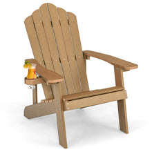 Load image into Gallery viewer, Weather Resistant HIPS Outdoor Adirondack Chair with Cup Holder-Coffee
