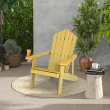 Load image into Gallery viewer, Weather Resistant HIPS Outdoor Adirondack Chair with Cup Holder-Yellow
