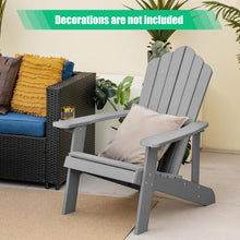 Load image into Gallery viewer, Weather Resistant HIPS Outdoor Adirondack Chair with Cup Holder-Gray
