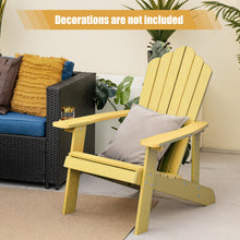 Load image into Gallery viewer, Weather Resistant HIPS Outdoor Adirondack Chair with Cup Holder-Yellow

