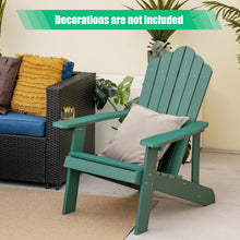Load image into Gallery viewer, Weather Resistant HIPS Outdoor Adirondack Chair with Cup Holder-Green

