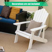 Load image into Gallery viewer, Weather Resistant HIPS Outdoor Adirondack Chair with Cup Holder-White

