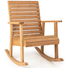 Load image into Gallery viewer, Outdoor Fir Wood Rocking Chair with High Backrest

