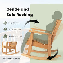 Load image into Gallery viewer, Outdoor Fir Wood Rocking Chair with High Backrest

