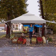 Load image into Gallery viewer, 10 x 17.6 Feet Outdoor Instant Pop-up Canopy Tent with Dual Half Awnings-White
