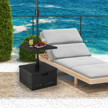Load image into Gallery viewer, 175 LBS Outdoor Fillable Umbrella Base with Table Tray
