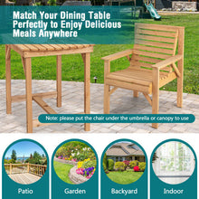 Load image into Gallery viewer, Outdoor Solid Fir Wood Chair with Inclined Backrest

