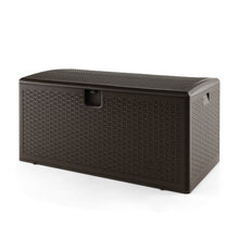 Load image into Gallery viewer, 120 Gallon Outdoor Storage Box with Lockable Lid-Brown
