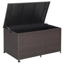 Load image into Gallery viewer, Outdoor Wicker Storage Box with Zippered Liner-133 Gallon
