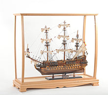 Load image into Gallery viewer, Display Case for Midsize Tall Ship Clear Finish
