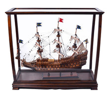 Load image into Gallery viewer, Display Case for Midsize Tall Ship Classic Brown
