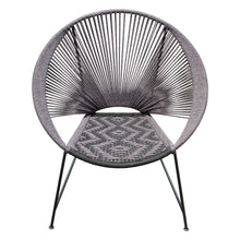 Load image into Gallery viewer, Pablo 2-Pack Accent Chairs in Black/Grey Rope w/ Black Metal Frame by Diamond Sofa
