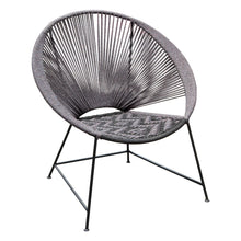 Load image into Gallery viewer, Pablo 2-Pack Accent Chairs in Black/Grey Rope w/ Black Metal Frame by Diamond Sofa

