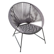 Load image into Gallery viewer, Pablo 2-Pack Accent Chairs in Black/Grey Rope w/ Black Metal Frame by Diamond Sofa
