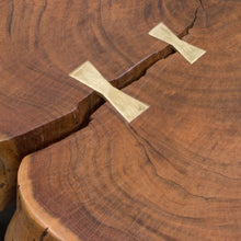 Load image into Gallery viewer, Panorama Natural Acacia One of a Kind Cocktail Table w/ Live Edge &amp; Black Iron Legs by Diamond Sofa

