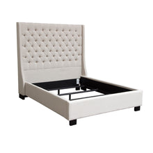 Load image into Gallery viewer, Park Avenue Eastern King Tufted Bed with Vintage Wing in Desert Sand Linen by Diamond Sofa
