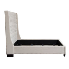 Load image into Gallery viewer, Park Avenue Eastern King Tufted Bed with Vintage Wing in Desert Sand Linen by Diamond Sofa

