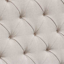 Load image into Gallery viewer, Park Avenue Eastern King Tufted Bed with Vintage Wing in Desert Sand Linen by Diamond Sofa
