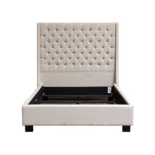 Load image into Gallery viewer, Park Avenue Eastern King Tufted Bed with Vintage Wing in Desert Sand Linen by Diamond Sofa
