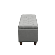 Load image into Gallery viewer, Park Ave Tufted Lift-Top Storage Trunk by Diamond Sofa - Grey Linen
