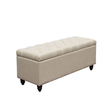 Load image into Gallery viewer, Park Ave Tufted Lift-Top Storage Trunk by Diamond Sofa - Desert Sand Linen
