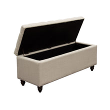 Load image into Gallery viewer, Park Ave Tufted Lift-Top Storage Trunk by Diamond Sofa - Desert Sand Linen
