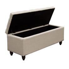 Load image into Gallery viewer, Park Ave Tufted Lift-Top Storage Trunk by Diamond Sofa - Desert Sand Linen
