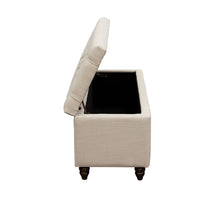 Load image into Gallery viewer, Park Ave Tufted Lift-Top Storage Trunk by Diamond Sofa - Desert Sand Linen
