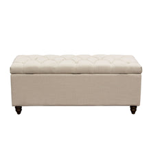 Load image into Gallery viewer, Park Ave Tufted Lift-Top Storage Trunk by Diamond Sofa - Desert Sand Linen
