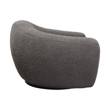 Load image into Gallery viewer, Pascal Swivel Chair in Charcoal Boucle Textured Fabric w/ Contoured Arms &amp; Back by Diamond Sofa
