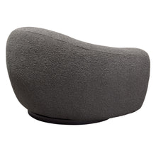 Load image into Gallery viewer, Pascal Swivel Chair in Charcoal Boucle Textured Fabric w/ Contoured Arms &amp; Back by Diamond Sofa
